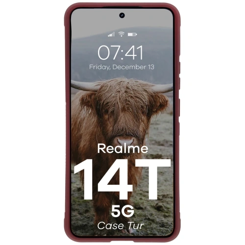 Bizon Case Tur Realme 14T 5G burgundy