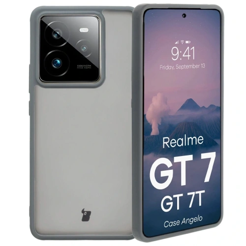 Buy Bizon Case Angelo Realme GT 7 / 7T semi-transparent with a gray border - BIZ9652 - {ean13} - Home Screen Store Europe