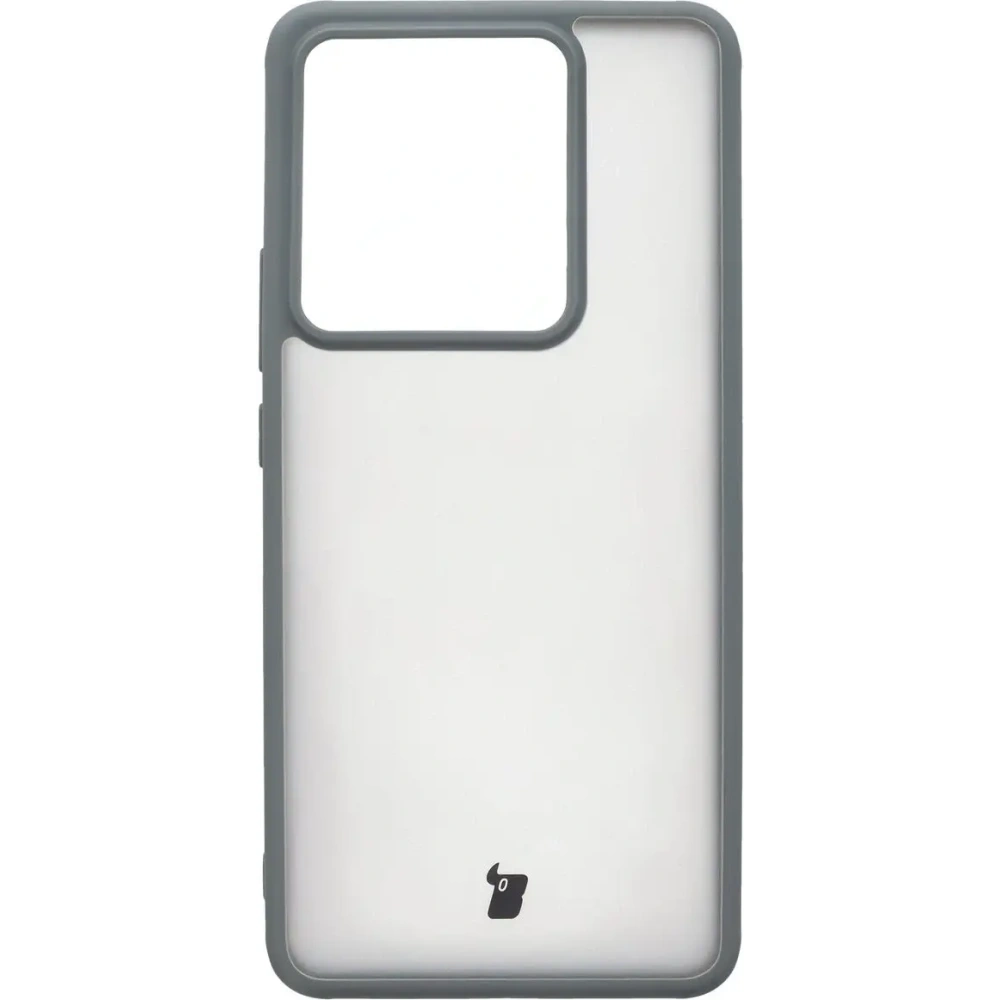 Etui Bizon Case Angelo do Realme GT 7 / 7T półprzezroczyste z szarą ramką