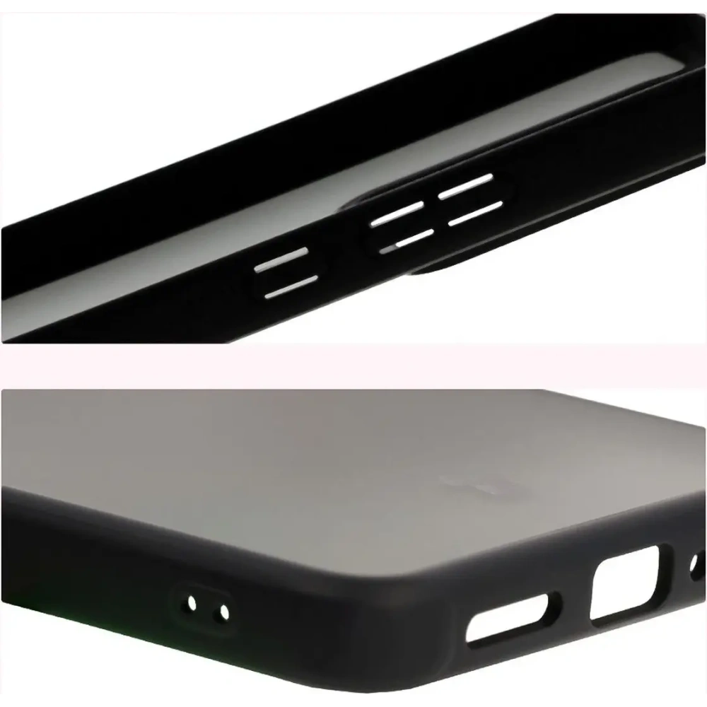 Etui Bizon Case Angelo do Realme GT 7 / 7T przydymione z czarną ramką