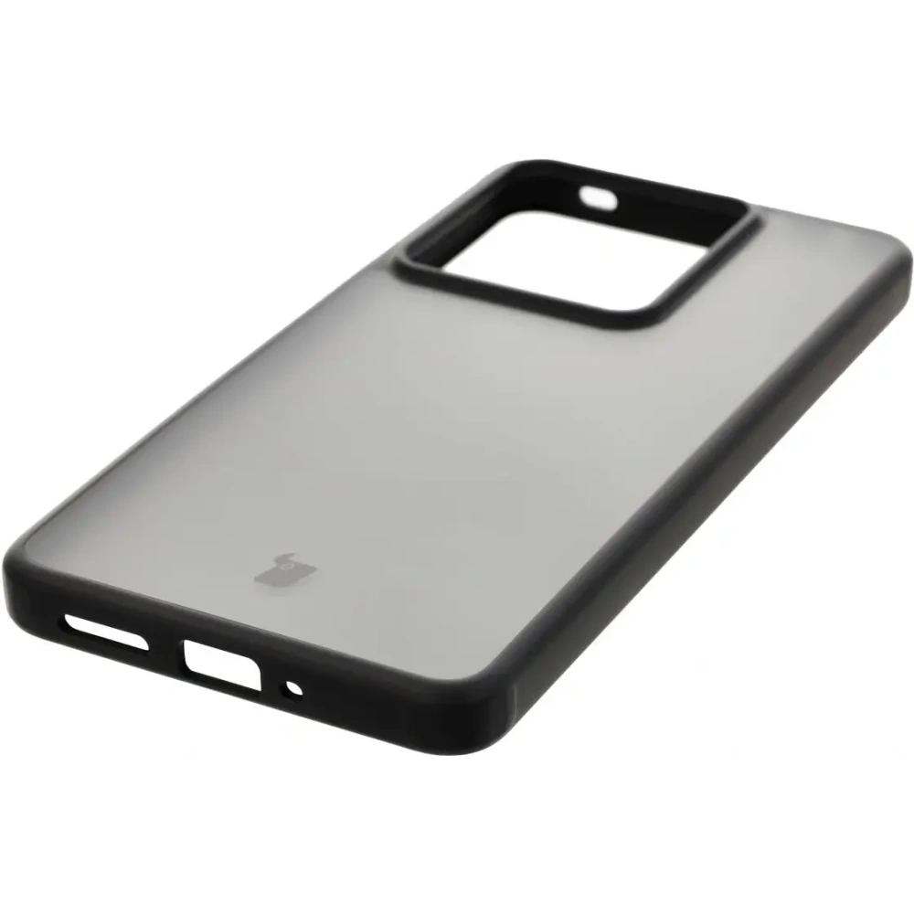 Etui Bizon Case Angelo do Realme GT 7 / 7T przydymione z czarną ramką