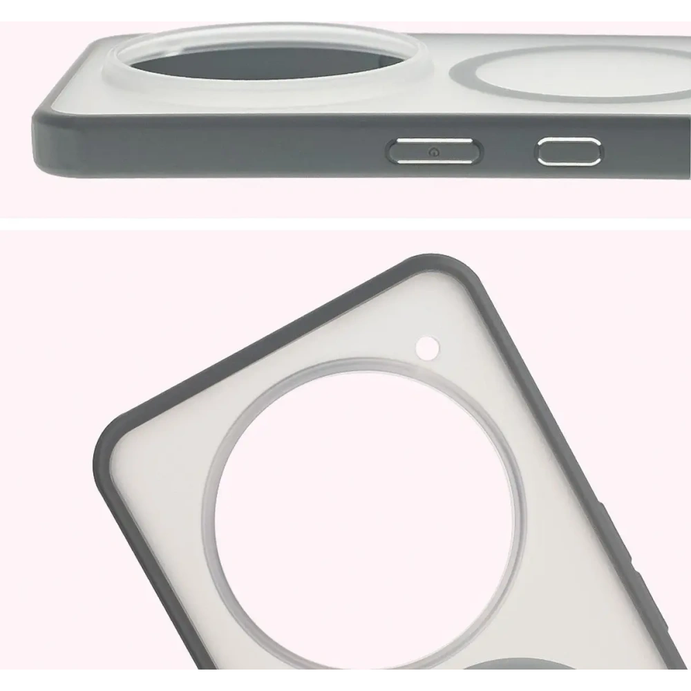 Etui z pierścieniem magnetycznym Bizon Case MatteO do Nothing Phone (3a) Pro przydymione-szare