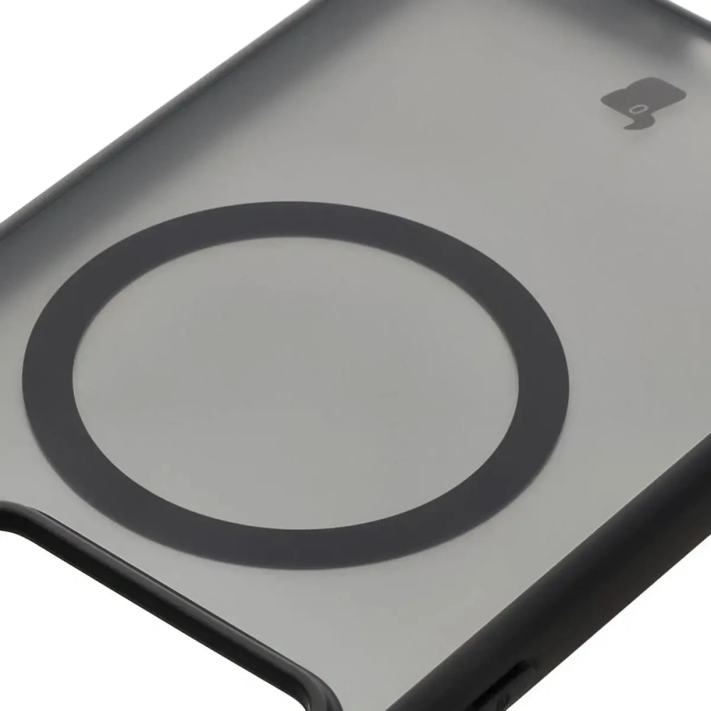 Etui z pierścieniem magnetycznym Bizon Case MatteO do Realme GT 7 / 7T przydymione-czarne