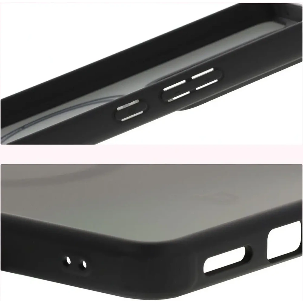 Etui z pierścieniem magnetycznym Bizon Case MatteO do Realme GT 7 / 7T przydymione-czarne