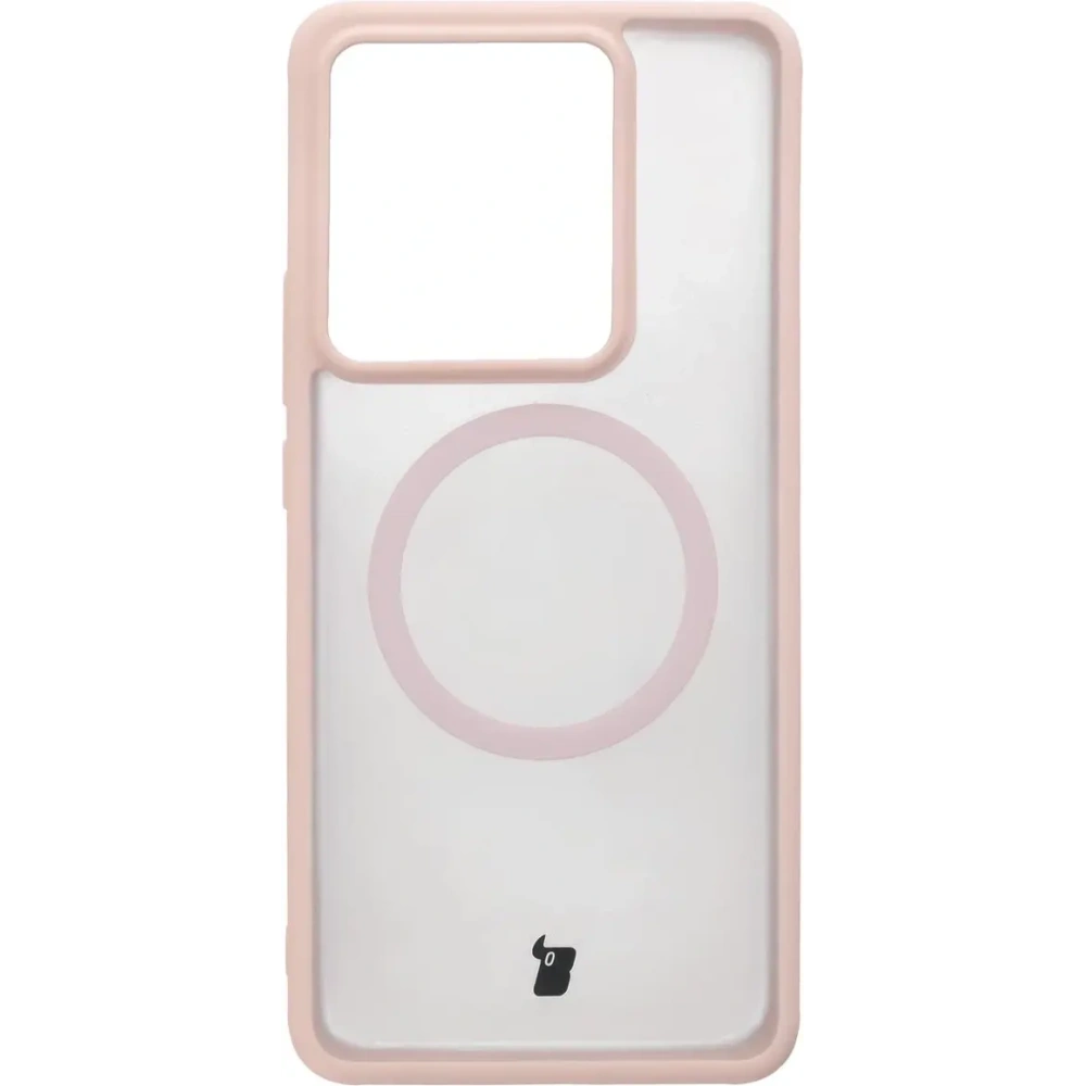 Etui z pierścieniem magnetycznym Bizon Case MatteO do Realme GT 7 / 7T przydymione-różowe