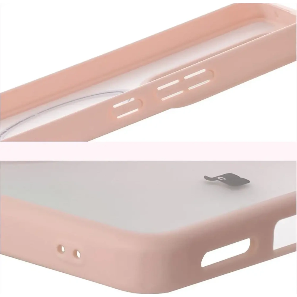 Etui z pierścieniem magnetycznym Bizon Case MatteO do Realme GT 7 / 7T przydymione-różowe