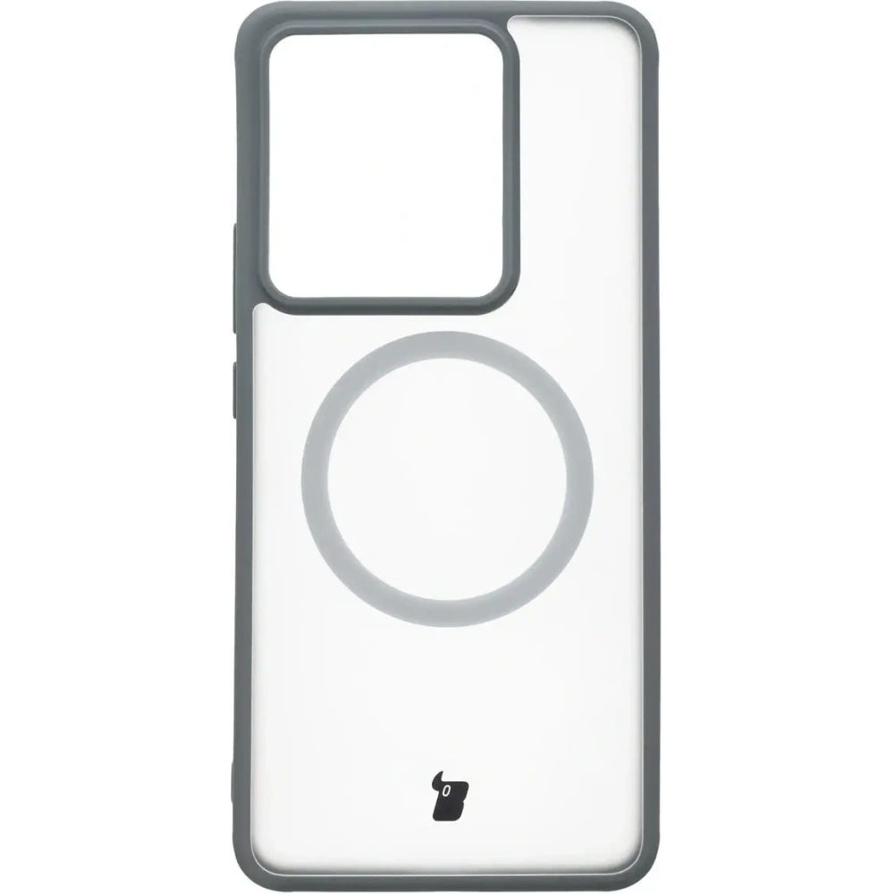 Etui z pierścieniem magnetycznym Bizon Case MatteO do Realme GT 7 / 7T przydymione-szare