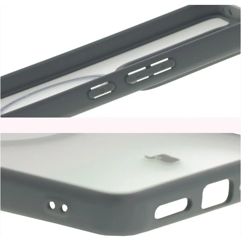 Etui z pierścieniem magnetycznym Bizon Case MatteO do Realme GT 7 / 7T przydymione-szare