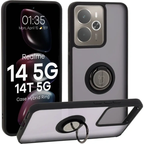 Kup Bizon Case Hybrid Ring Realme 14 5G / 14T 5G rauchig mit schwarzem Rahmen - BIZ9658 - {ean13} - Sklep Home Screen