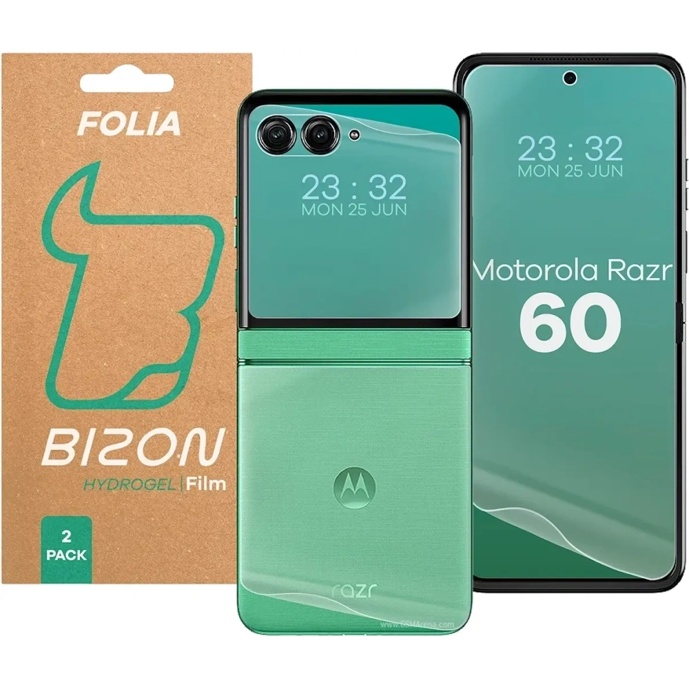 Folia hydrożelowa na tył i przód Bizon Glass Hydrogel Set do Motorola Razr 60