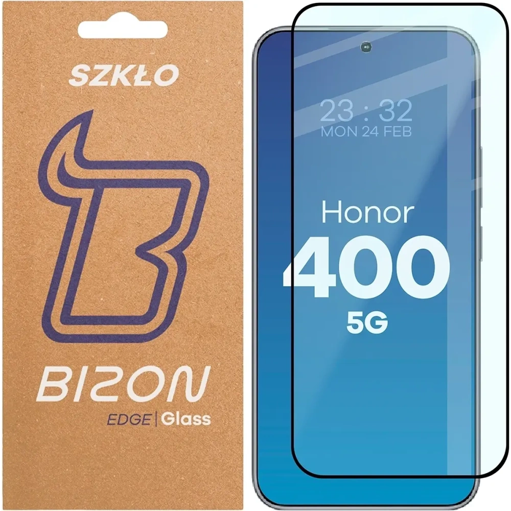 Szkło hartowane Bizon Glass Edge 2 do Honor 400 czarna ramka