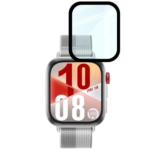 Kup Ceas hibrid Bizon Glass Edge pentru Huawei Watch Fit 4 negru - BIZ9670 - {ean13} - Sklep Home Screen