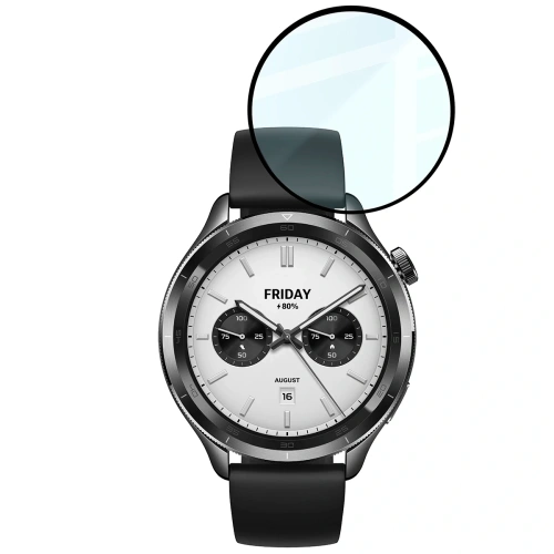 Kup Szkło hybrydowe Bizon Glass Watch Edge Hybrid dla Xiaomi Watch S4 czarne - BIZ9671 - {ean13} - Sklep Home Screen