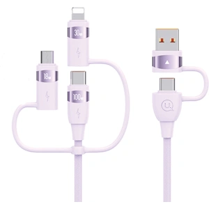 Kup Kábel 6w1 USAMS U85 2xUSB-C/USB-A/Micro-USB/Lightning 1.2m 100W PD Gyors Töltés lila - USA1078 - {ean13} - Sklep Home Screen