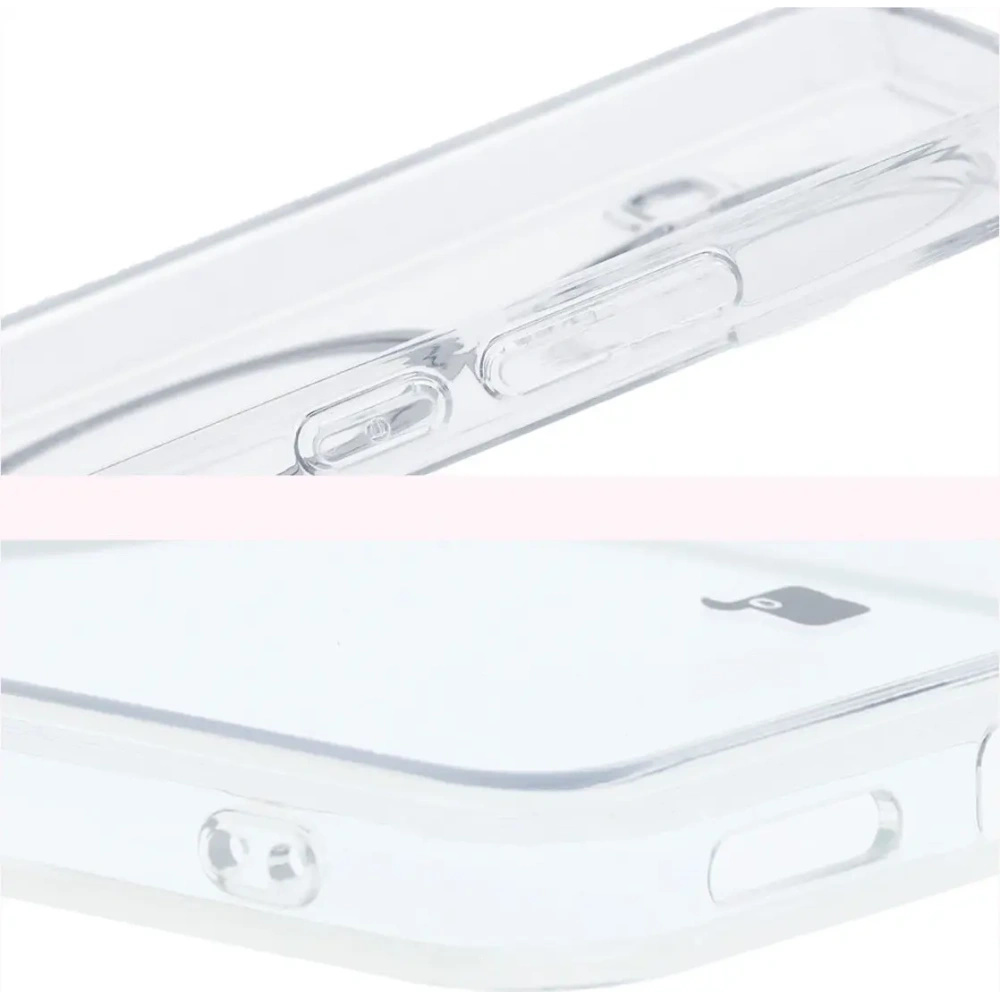 Etui z pierścieniem magnetycznym Bizon Case CrystalO do Xiaomi POCO F7 Pro przezroczyste