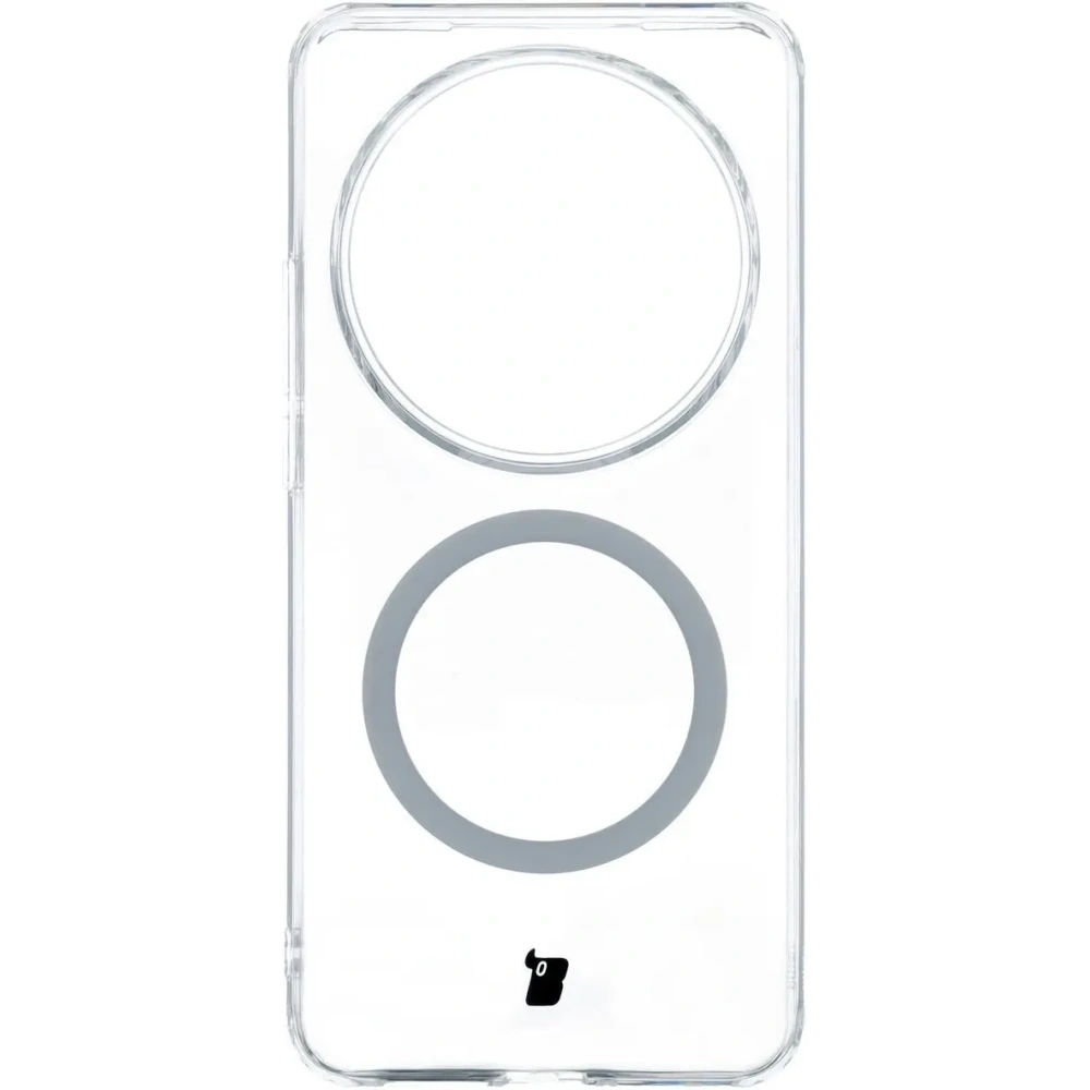 Etui z pierścieniem magnetycznym Bizon Case CrystalO do Xiaomi 15 Ultra przezroczyste