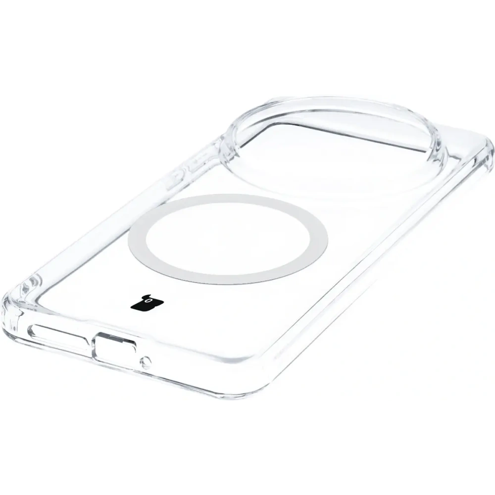 Etui z pierścieniem magnetycznym Bizon Case CrystalO do Xiaomi 15 Ultra przezroczyste