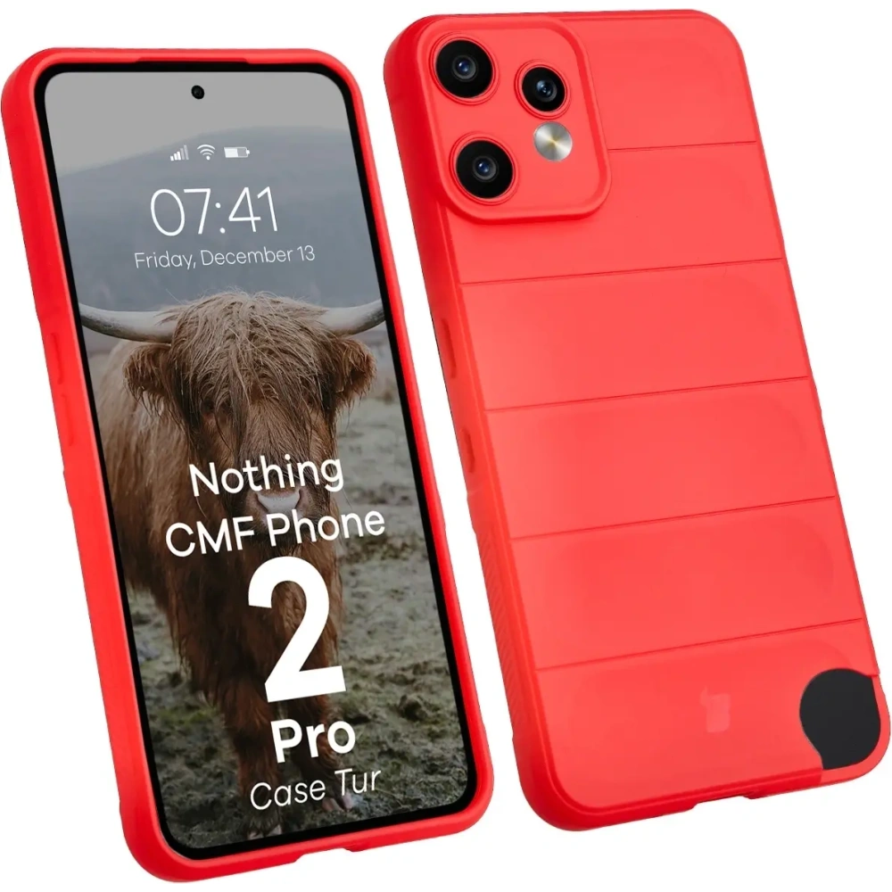Pancerne etui Bizon Case Tur do Nothing CMF Phone 2 Pro czerwone