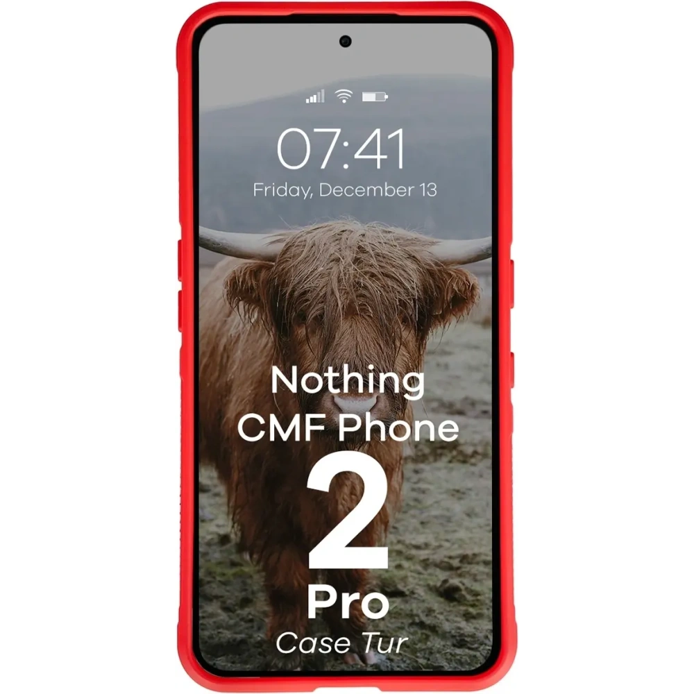 Pancerne etui Bizon Case Tur do Nothing CMF Phone 2 Pro czerwone