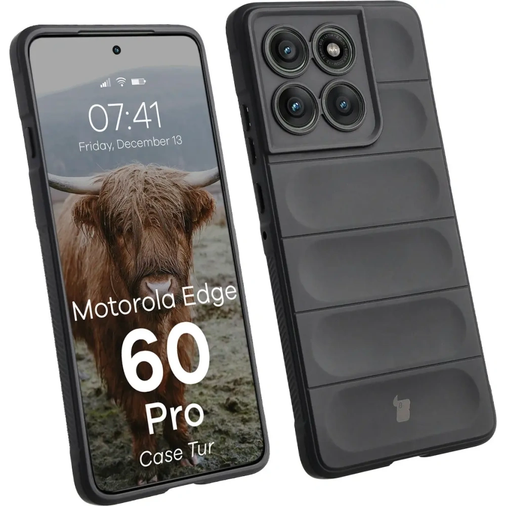 Pancerne etui Bizon Case Tur do Motorola Edge 60 Pro czarne