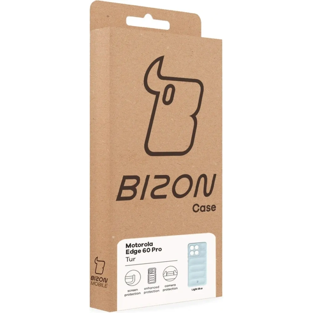 Pancerne etui Bizon Case Tur do Motorola Edge 60 Pro jasnoniebieskie