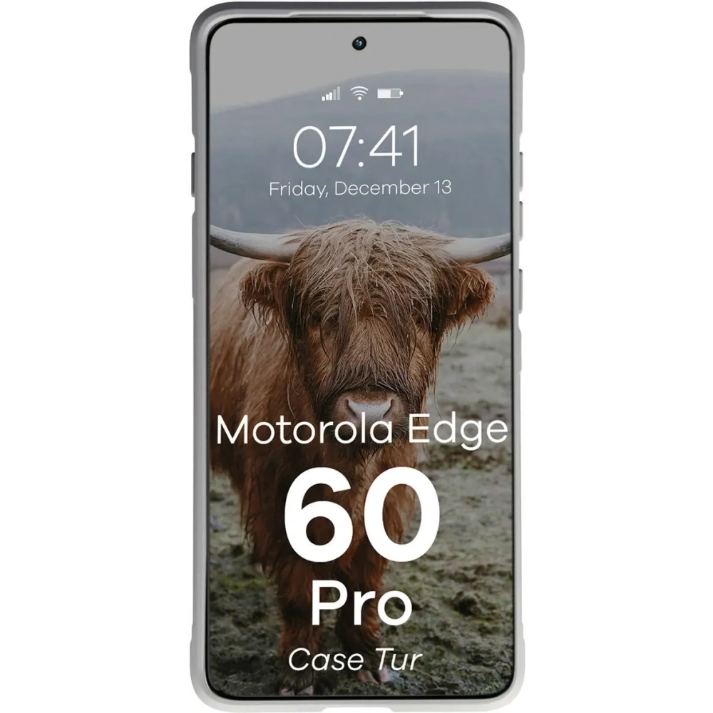 Pancerne etui Bizon Case Tur do Motorola Edge 60 Pro jasnoszare