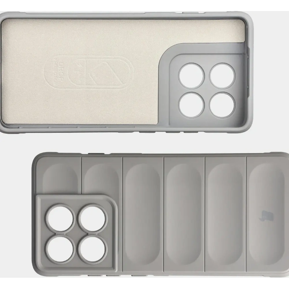 Pancerne etui Bizon Case Tur do Motorola Edge 60 Pro jasnoszare