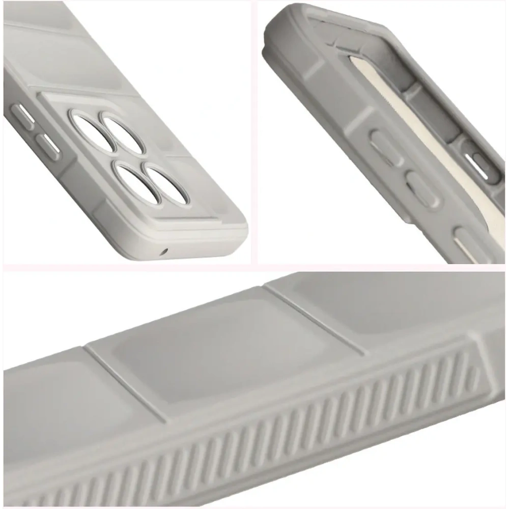 Pancerne etui Bizon Case Tur do Motorola Edge 60 Pro jasnoszare