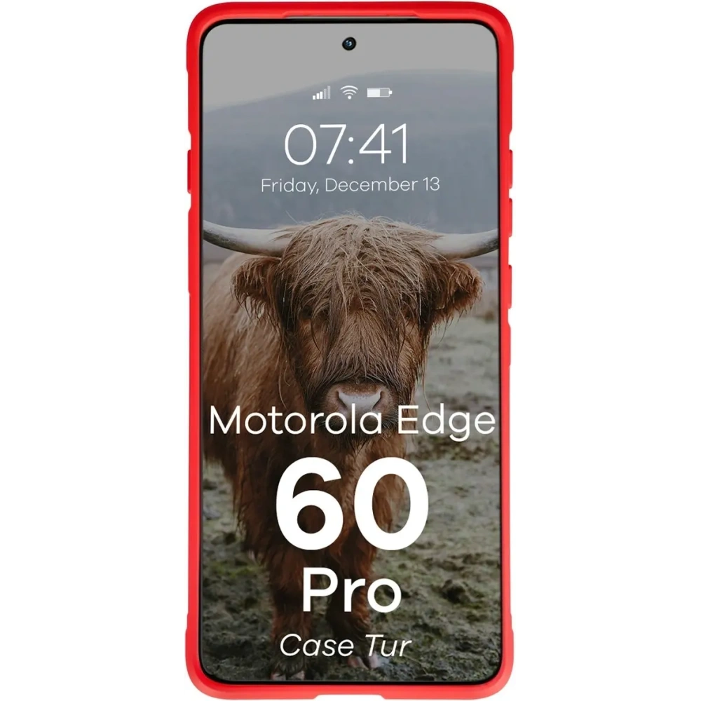 Pancerne etui Bizon Case Tur do Motorola Edge 60 Pro czerwone