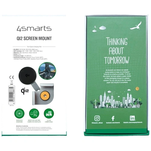 Kup 4smarts Mount Qi2 Magnetischer Bildschirmhalter für MagSafe-Smartphones Grau - 4SMR99 - {ean13} - Sklep Home Screen