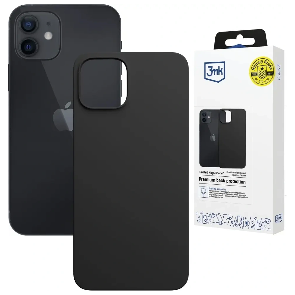 Etui 3MK Hardy MagSilicone do Apple iPhone 12 czarny