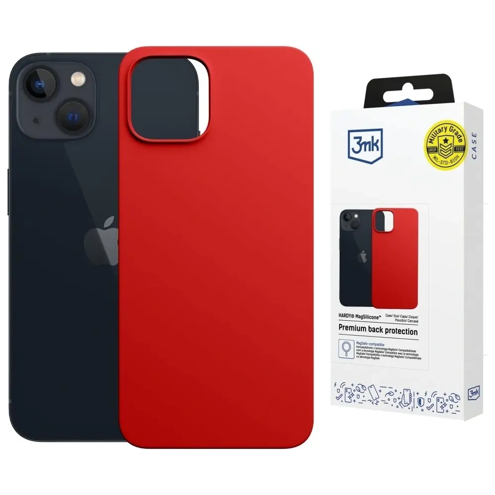 Etui 3MK Hardy MagSilicone do Apple iPhone 13 czerwony