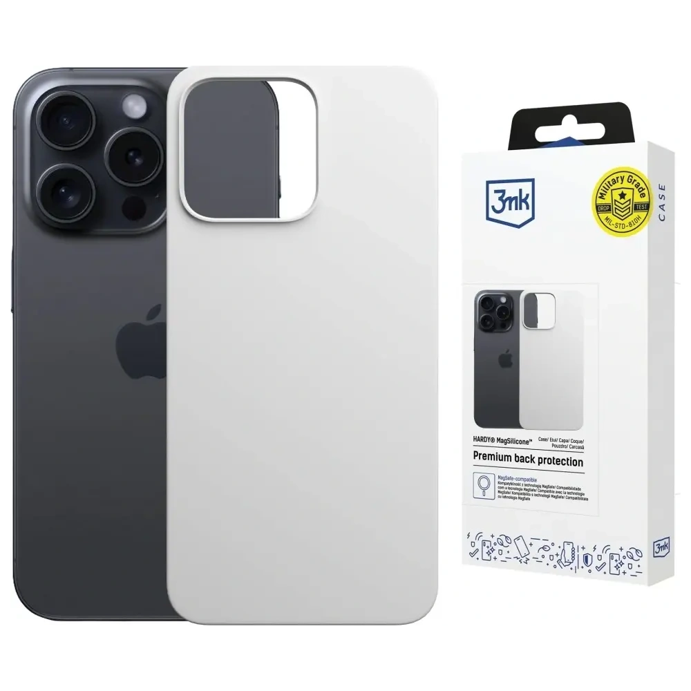 Etui 3MK Hardy MagSilicone do Apple iPhone 13 Pro Max srebrny