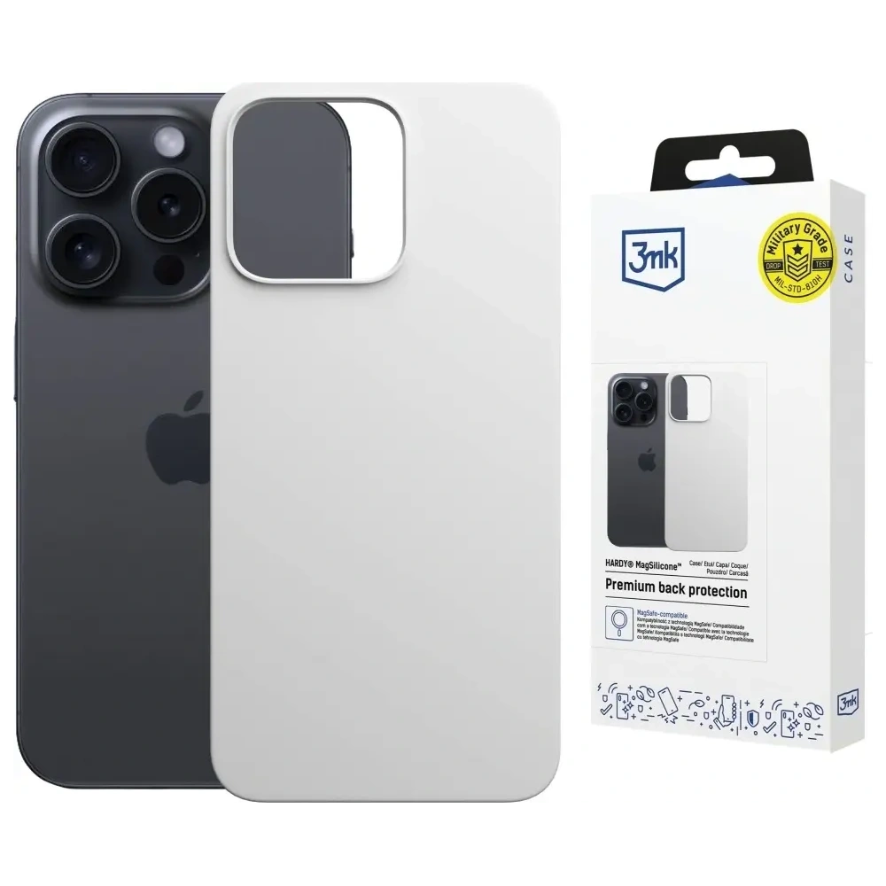 Etui 3MK Hardy MagSilicone do Apple iPhone 14 Pro biały