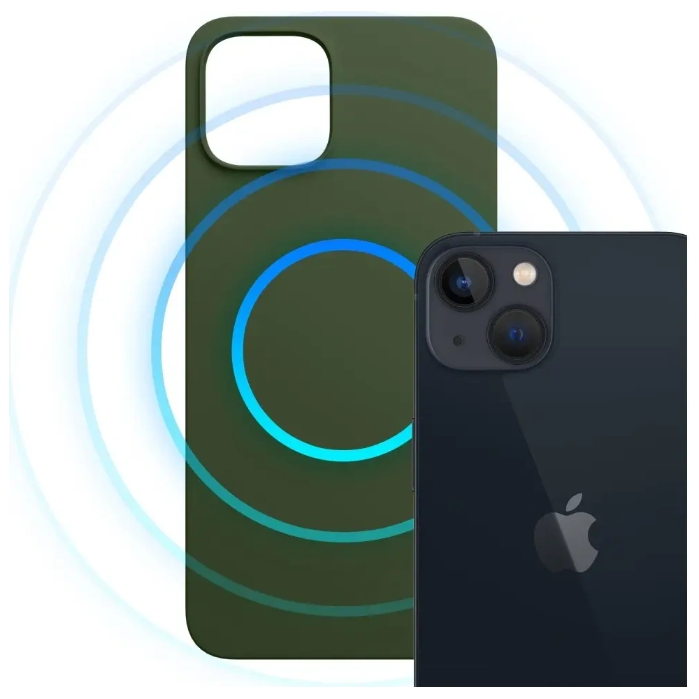Etui 3MK Hardy MagSilicone do Apple iPhone 15 Plus ciemnozielony