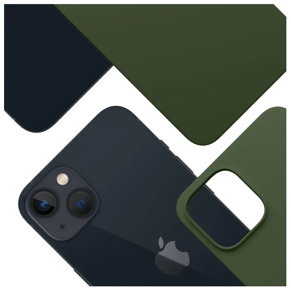 Etui 3MK Hardy MagSilicone do Apple iPhone 15 Plus ciemnozielony