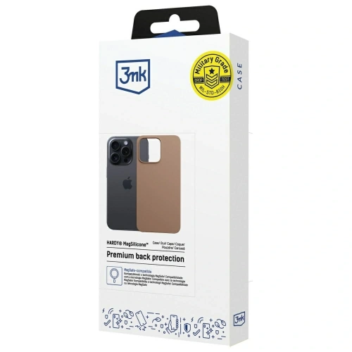 Kup Etui 3MK Hardy MagSilicone do Apple iPhone 15 Pro Max ciemnozłoty - 3MK16673 - {ean13} - Sklep Home Screen