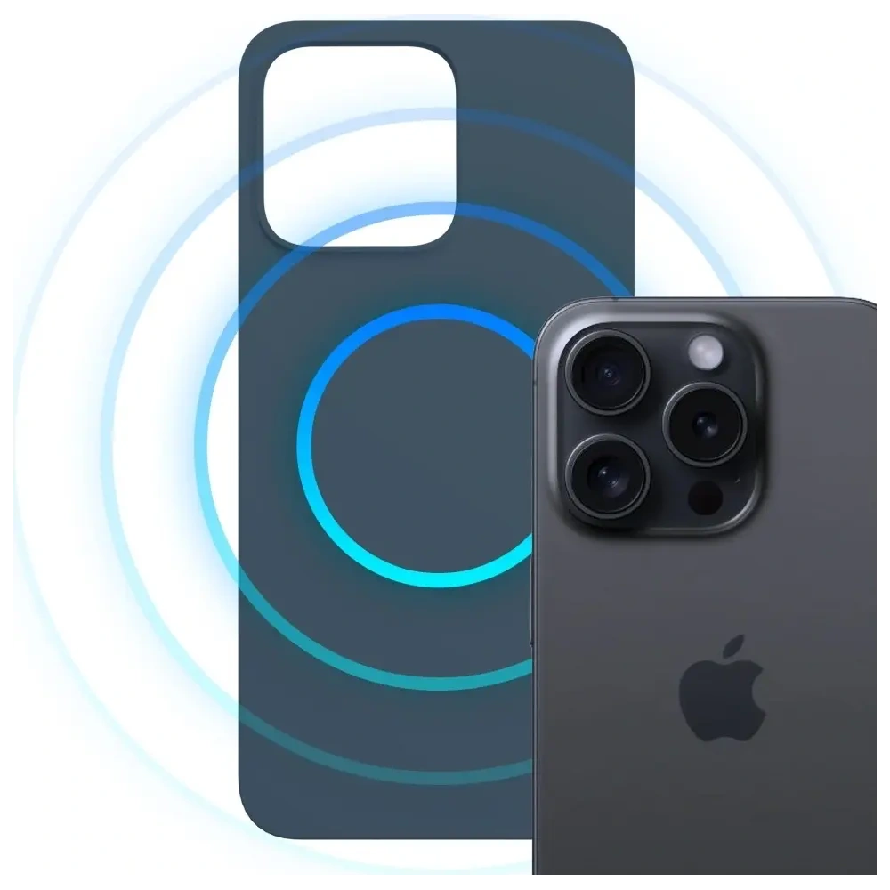 Etui 3MK Hardy MagSilicone do Apple iPhone 15 Pro Max niebieski