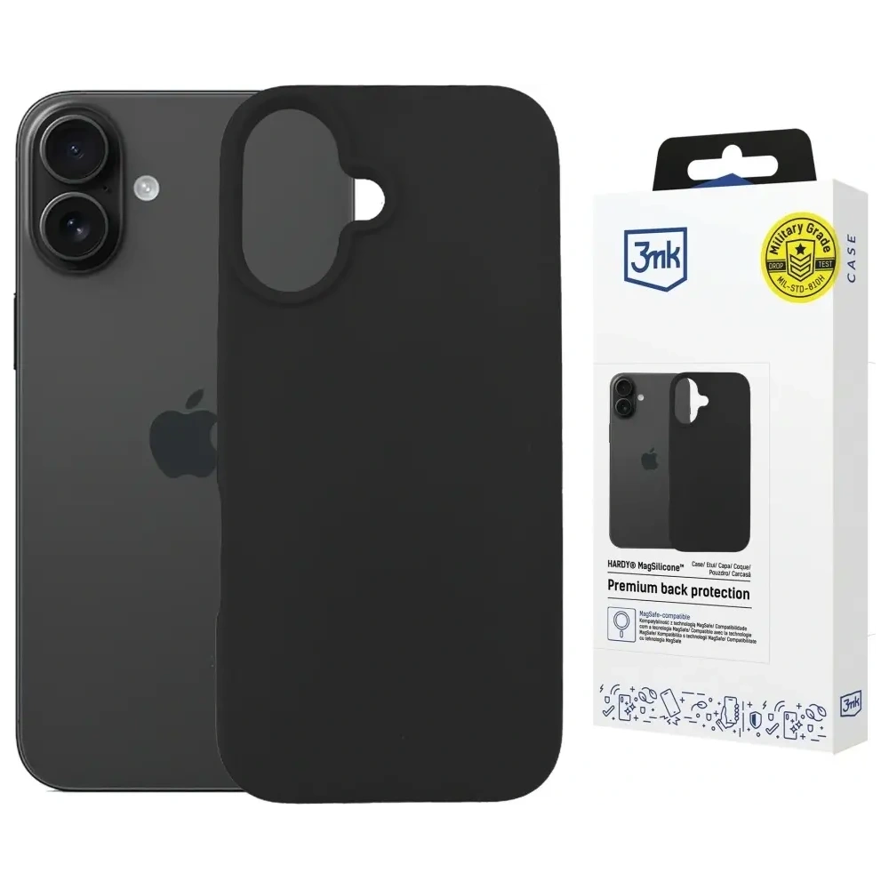 Etui 3MK Hardy MagSilicone do Apple iPhone 16 Plus grafitowy