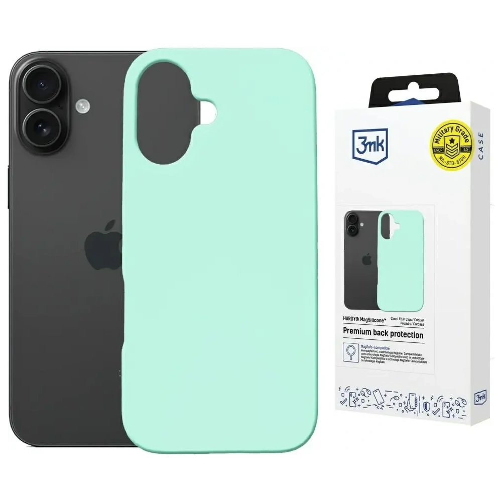 Etui 3MK Hardy MagSilicone do Apple iPhone 16 Plus morski