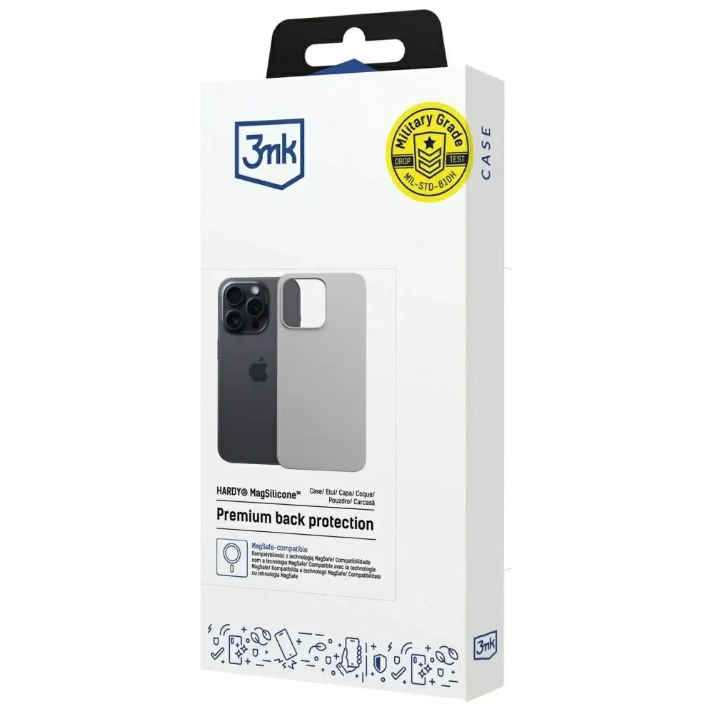 Etui 3MK Hardy MagSilicone do Apple iPhone 16 Pro tytanowy