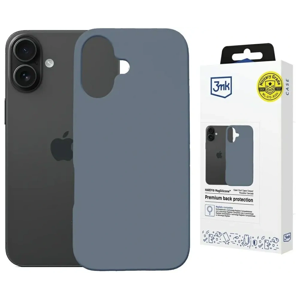 Etui 3MK Hardy MagSilicone do Apple iPhone 16 ultramarine