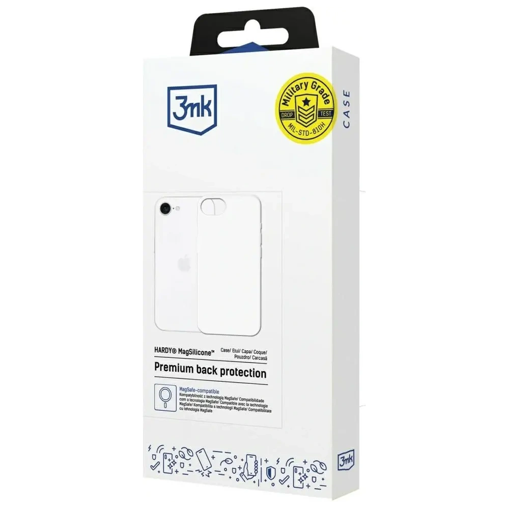 Etui 3MK Hardy MagSilicone do Apple iPhone 16e biały