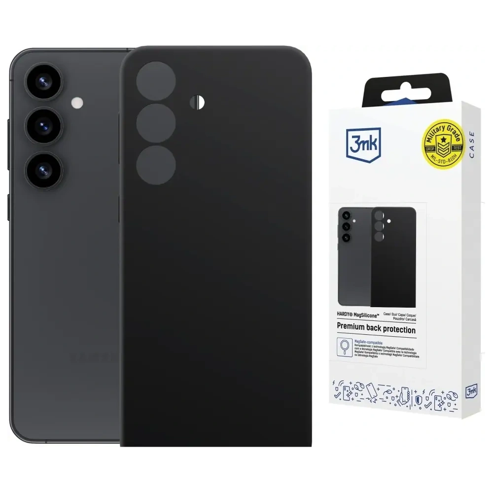 Etui 3MK Hardy MagSilicone do Samsung Galaxy S24 czarny