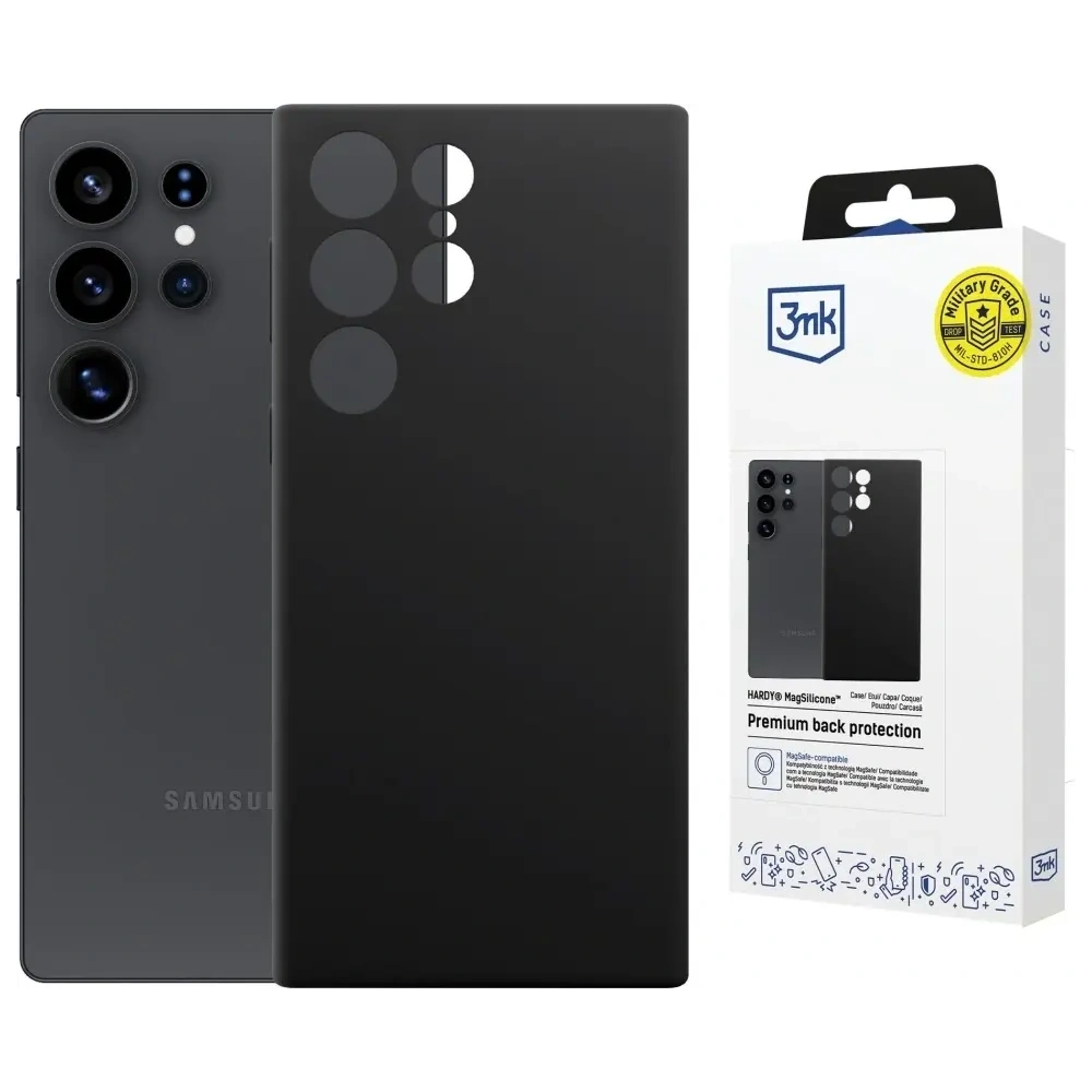 Etui 3MK Hardy MagSilicone do Samsung Galaxy S24 Ultra czarny
