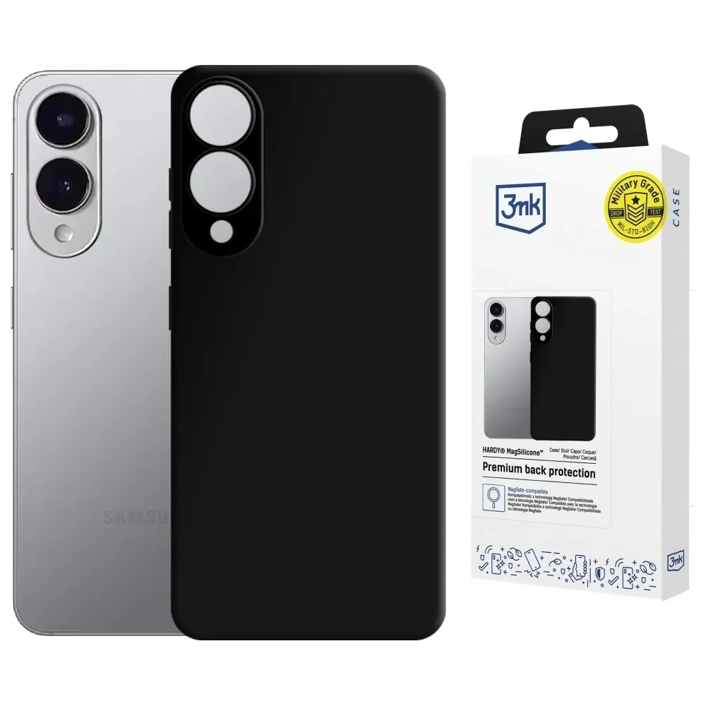 Etui 3MK Hardy MagSilicone do Samsung Galaxy S25 Edge czarny