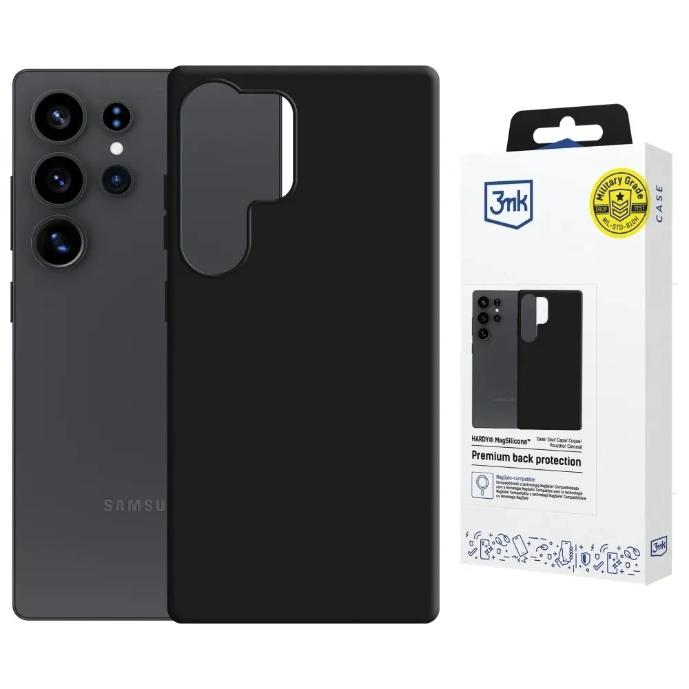 Etui 3MK Hardy MagSilicone do Samsung Galaxy S25 Ultra czarny