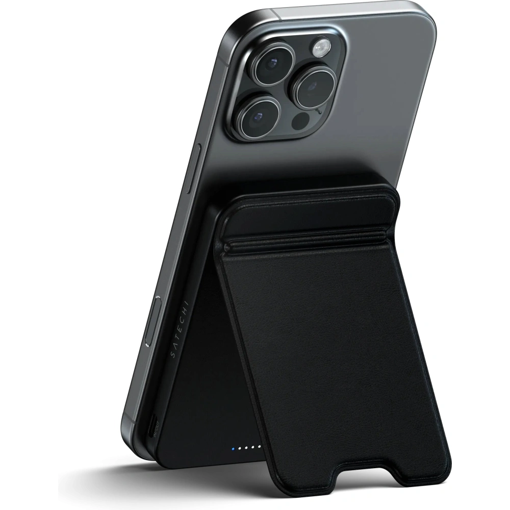 Magnetyczny powerbank z podstawką Satechi OntheGo Powerbank 5000mAh MagSafe Qi2 (black)