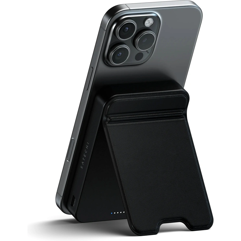 Magnetyczny powerbank z podstawką Satechi OntheGo Powerbank 10000mAh MagSafe Qi2 (black)