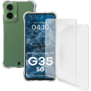 Kup Elastyczne etui + 2x folia na ekran Bizon Case Clear Pack do Motorola Moto G35 5G - BIZ9689 - {ean13} - Sklep Home Screen